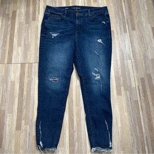 Lane Bryant Women's Distressed Blue Skinny Jeans Size 16